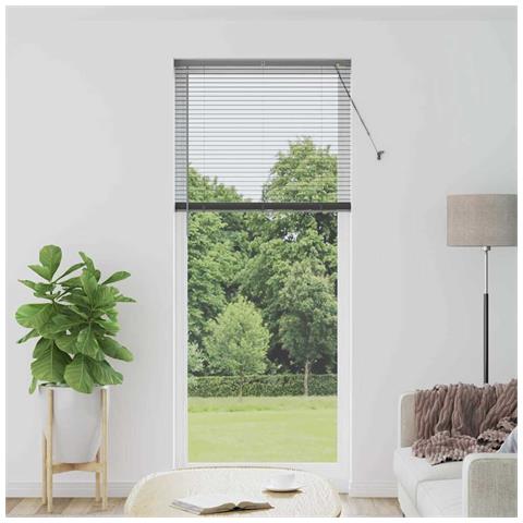 Tenda per Finestra con tende Manuale Grigio scuro Alluminio - Foto 2