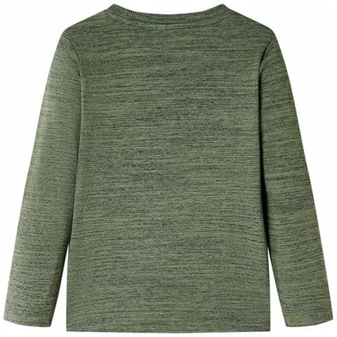 Maglietta per Bambini Maniche Lunghe Cachi Mélange 116 - Foto 2