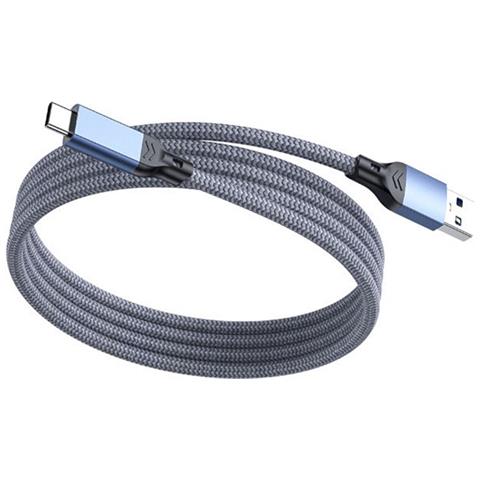 Cavo Usb 3.2 Type-c: Trasferimento Dati Ad Alta Velocità 10gbps E Ricarica Rapida 60w Blue + Grey 3 M - Foto 2