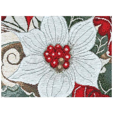 Federa Cuscino Arredo Casa Fodera Tessuto Cinigliato Fantasie Natalizie Made Italy 40x40 Bouquet Noel - Foto 2