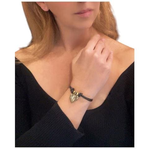 Bracciale Mylove In Pelle Marrone E Oro - Foto 2