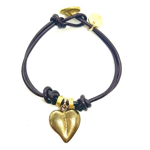 Bracciale Mylove In Pelle Marrone E Oro - Foto 1
