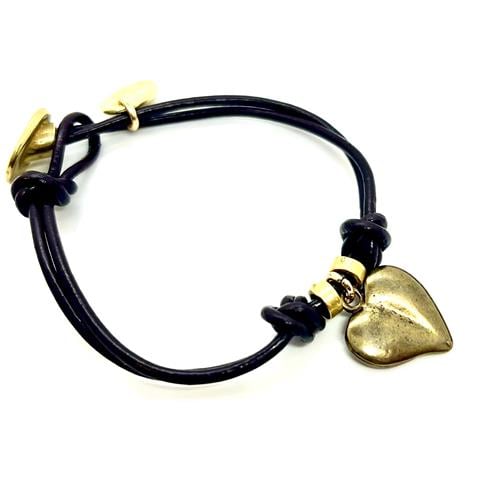 Bracciale Mylove In Pelle Marrone E Oro - Foto 3