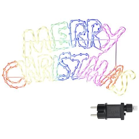 Insegna di Natale con 240 LED Multicolore 100 x 50 cm PVC - Foto 1