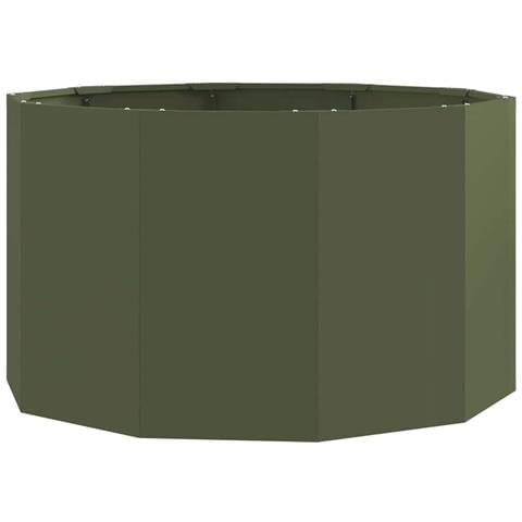 Fioriera Verde oliva 90 x 90 x 50 cm Acciaio - Foto 1