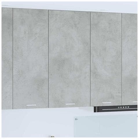 Armadio pensile Riga Grigio Cemento e Bianco 50 x 31 x 100 cm - Foto 2