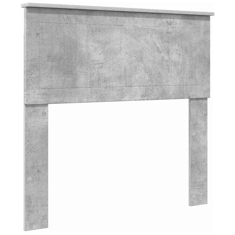 Testiera con testiera Grigio cemento 90 cm Legno multistrato - Foto 1
