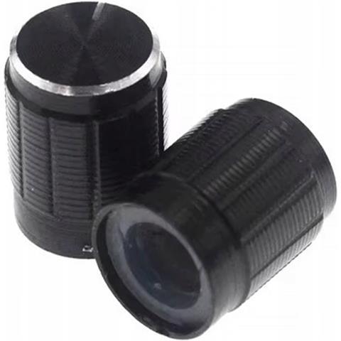 Manopola Per Potenziometro 15mm - Alluminio E Abs, Indicatore Argento | Diametro 14.7mm, Altezza 17mm | Controllo Elettronico E Meccanico - Foto 1