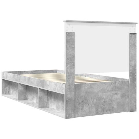Struttura del letto Calcestruzzo 90 x 200 cm Pino massello - Foto 9