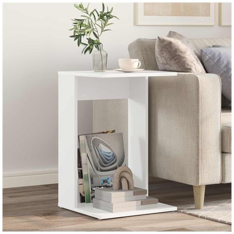 Tavolo laterale Bianco 40 x 38 x 62,5 cm Legno multistrato - Foto 2