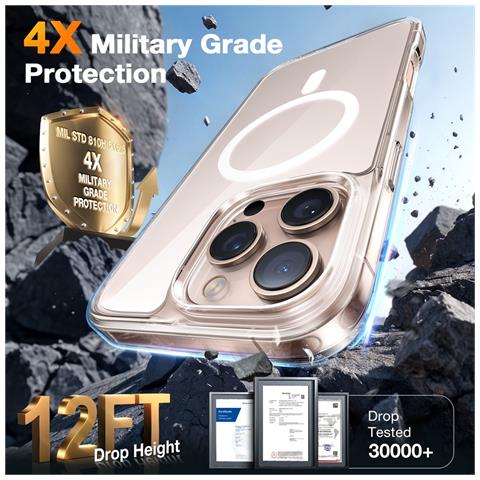 Cover per iPhone 16 Pro - TPU, Trasparente, MagSafe - Foto 4