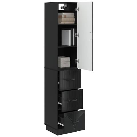 Set di armadi 2 pcs Nero 33 x 34,5 x 87 cm Legno ingegnerizzato - Foto 2
