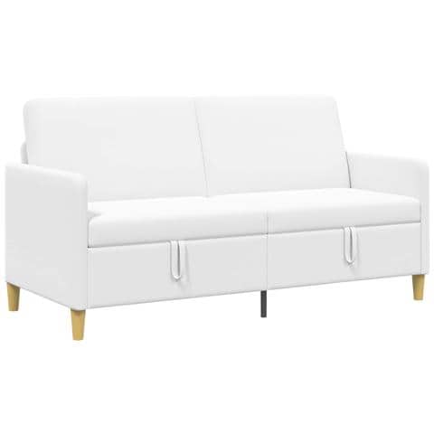 Divano con Storage Bianco 172 x 78 x 87 cm Poliestere - Foto 1