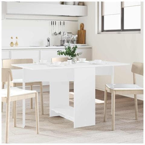Tavolo da Pranzo 138 x 70 x 73,5 cm Legno ingegnerizzato Bianco - Foto 2