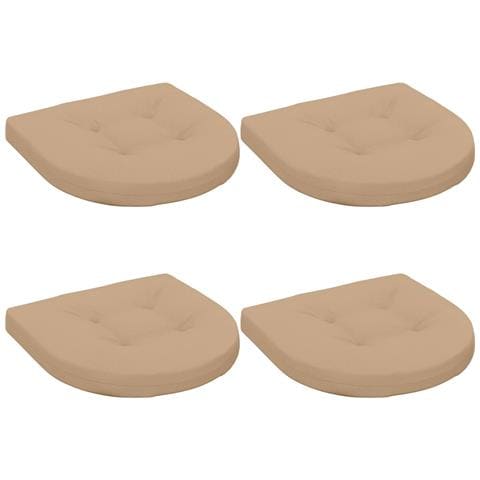 Cuscini per Sedia in 4 Pezzi 4 pz 100% Poliestere Sabbia - Foto 1