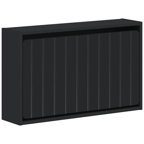 Mobiletto per Scarpe da Muro ZWOLLE 71 x 17 x 43 cm Nero - Foto 1