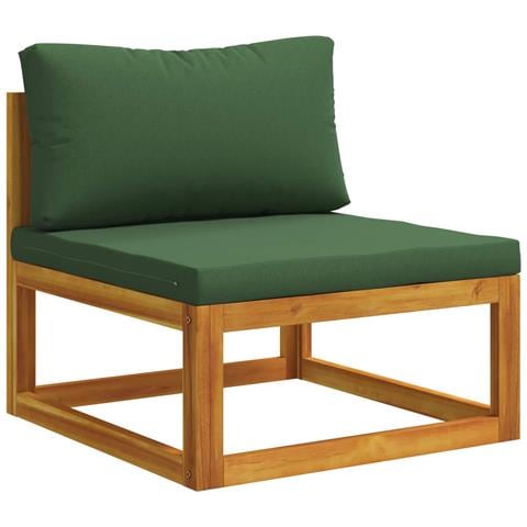 Set di divani 8 pz Naturale Legno di Acacia Massello - Foto 8