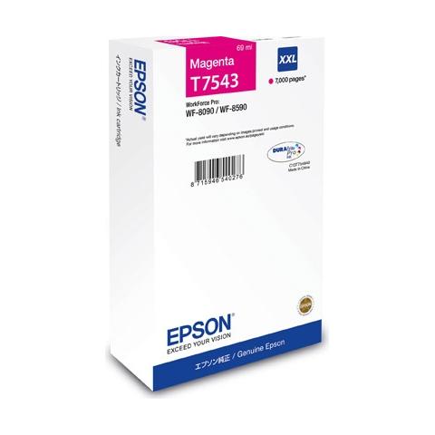 C13T754340 Cartuccia Ink Originale Magenta per WorkForce Pro WF-8090DTW Capacità 7000 Pagine - Foto 1