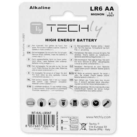 IBT-KAL-LR06T - Blister 4 Batterie High Power Stilo AA Alcaline LR06 1,5V - Foto 2
