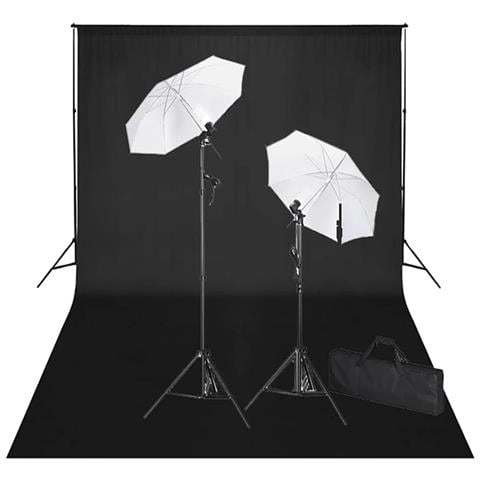 Set Studio Fotografico: Fondale Nero 600x300 Cm E Luci - Foto 1