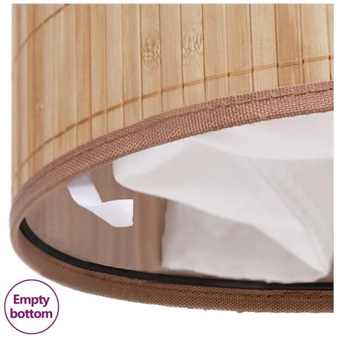 Cesto Biancheria In Bamboo Rotondo Naturale - Foto 2