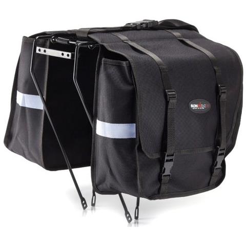 Borsa Bisaccia Lusso Nera. Misure: Larghezza 14 Cm - Lunghezza 28 Cm - Altezza 38 Cm (x2) - Cvb469 - Foto 1