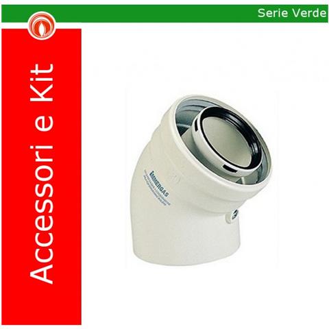 3012095 Kit Curva A 45', Diametro 60/100, Serie Verde - Foto 1