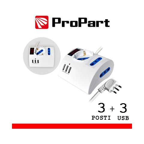 Multipresa 3pos Tavolo Bipasso + Bip/schuko + Usb Sp16a +int - Foto 1