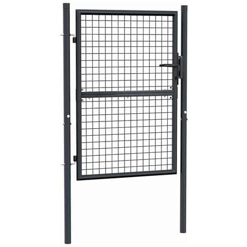 Cancello Da Giardino In Acciaio Zincato 100x175 Cm Grigio - Foto 1