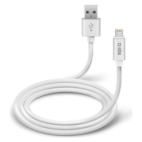 Cavo Lungo 1 M Della Collezione Polo, Con Connettori Usb E Lightning Per La Ricarica Ed Il Trasferimento Dati, Colore Bianco - Foto 1