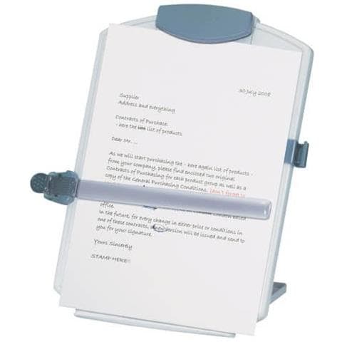 Leggio Per Computer Desktop Easel Copyholder A4 Grigio Chiaro Kf04521 - Foto 1