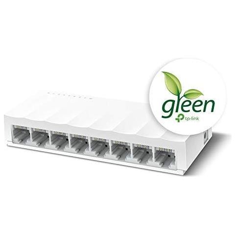 Ls1008 8-port Desktop Wallmount 10 100mbps Network Switch Hub Divisore Di Ethernet Plug And Play Custodia In Plastica - Foto 2