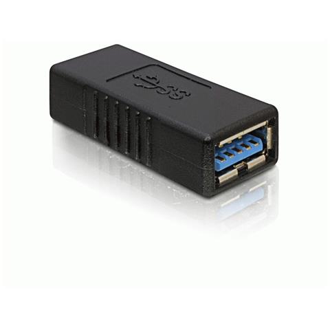 USB 3.0-A Adapter USB-A USB-A Nero cavo di interfaccia e adattatore - Foto 1