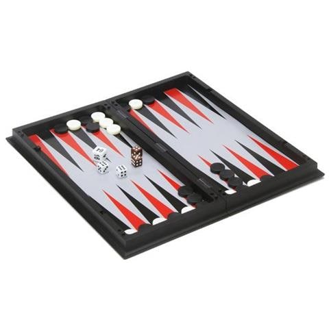 Gioco Da Viaggio Backgammon / scacchi 24 Cm Nero / bianco - Foto 1