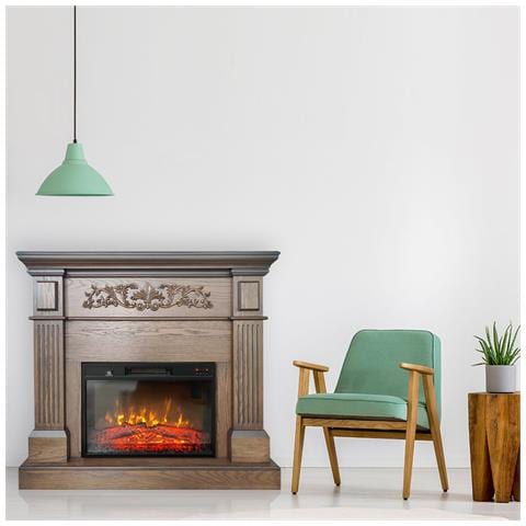 Camino elettrico TUX Oak Quercia ElectricSun, con effetto sonoro, L110xH102cm - Foto 2