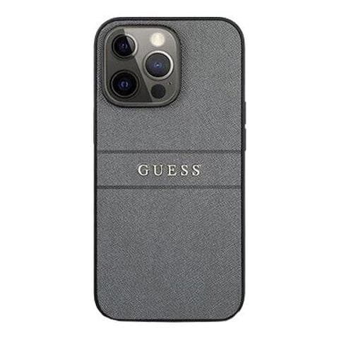 Pu Leather Saffiano Case Fr Apple Iphone 13 Pro - Grey (guhcp13lpsasbgr) - Foto 1