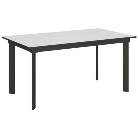 Tavolo Allungabile 90x160/220 Cm Cumar Telaio Antracite - Bianco Frassino - Foto 1