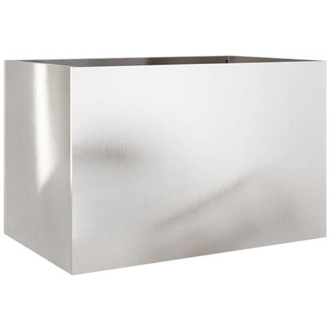 Fioriera Argento 62x40x39 cm in Acciaio Inox - Foto 1