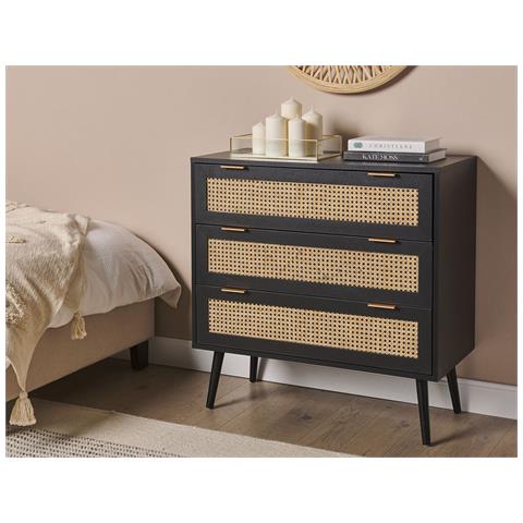 Cassettiera 3 Cassetti Opoco Nero - Foto 1