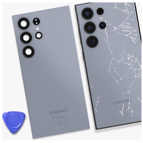 Vetro Posteriore Originale Galaxy S24 Ultra, Grigio Lavanda - Foto 4