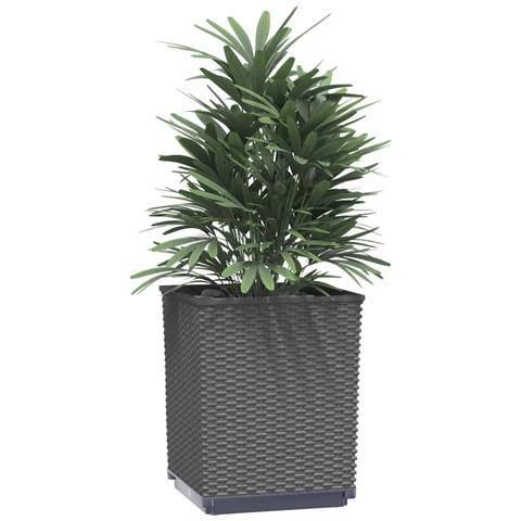 Fioriere 2 Pz Nere 30x30x37 Cm In Polipropilene - Foto 3