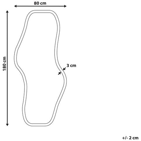 Specchio Biollet 80 Cm 180 Cm Legno Di Paulownia Naturale - Foto 6