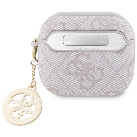 Cover Per Airpods 3 4g Script Con Charm Brillante Ornato Da Strass, Rosa Antico - Foto 2