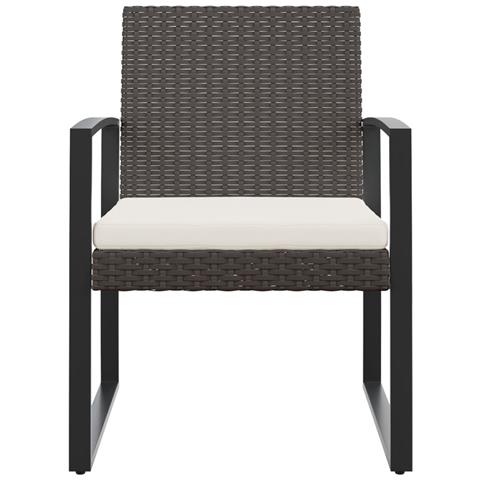 Sedie Da Pranzo Da Giardino 2 Pz Marroni In Rattan Pp - Foto 2