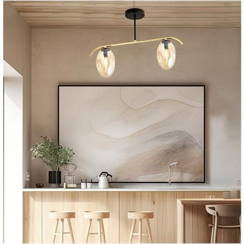Lampada A Sospensione Rebel - Nero, Bianco - Acciaio Verniciato A Polvere - 93x100x24 Cm - Foto 4