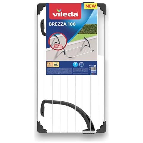 Stendino Da Balcone E Termosifone Con Sistema Anti Torsione Ultra Resistente In Acciaio Poggiolo Vileda Brezza 100 - Foto 2