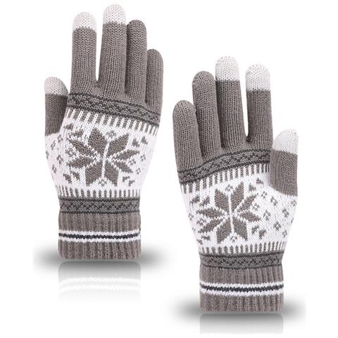 Guanti Lavorati A Maglia - Fiore Ottagonale Grey - Foto 1