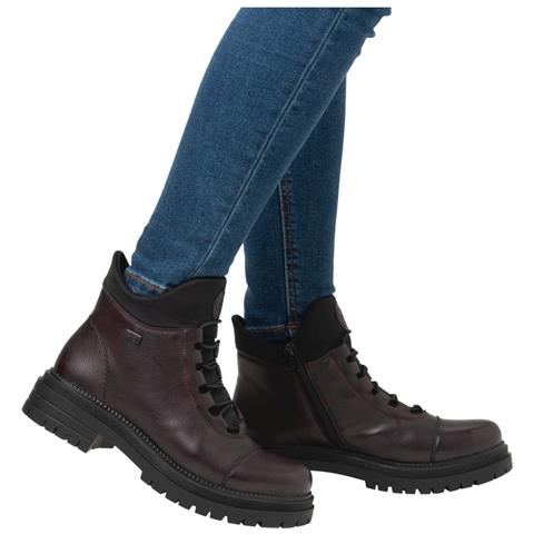 Casual Closed Ladies Mid Height Boots Stivaletti Pelle Sintetica Scarpe Donna Rosso Eu 39, Y3163-35 - Foto 2
