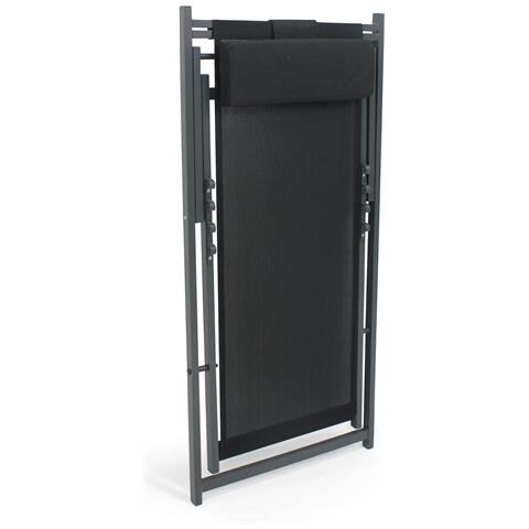 Set Di 2 Sdraio In Alluminio Nero - Foto 4