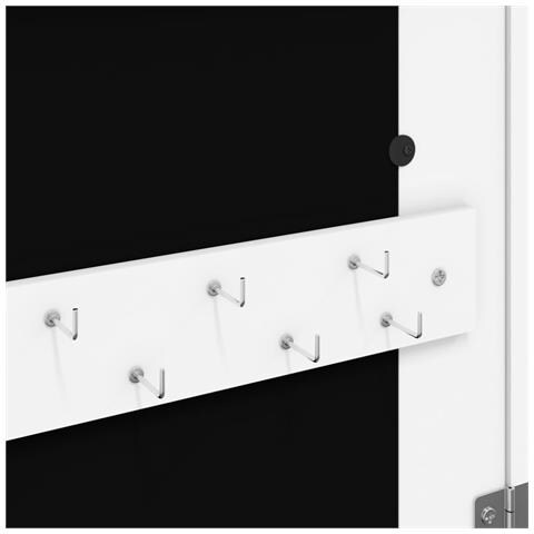 Armadietto Portagioie a Specchio Luci a LED Autoportante Bianco - Foto 2